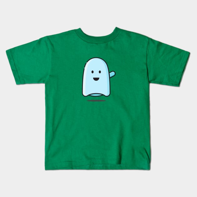 Halloween Ghost Kids T-Shirt by Lionti_design